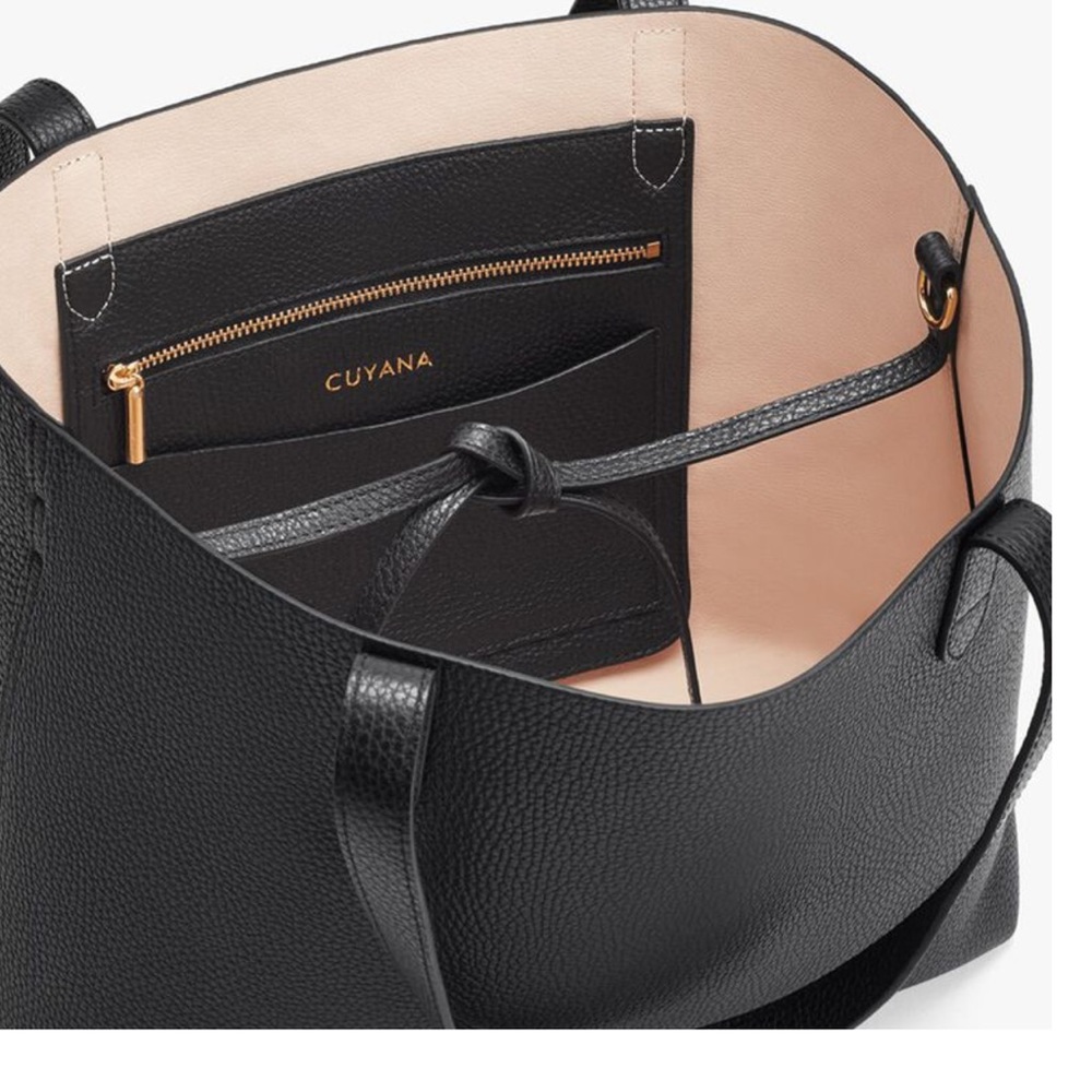 Cuyana Small Classic Structured Tote plus pouch